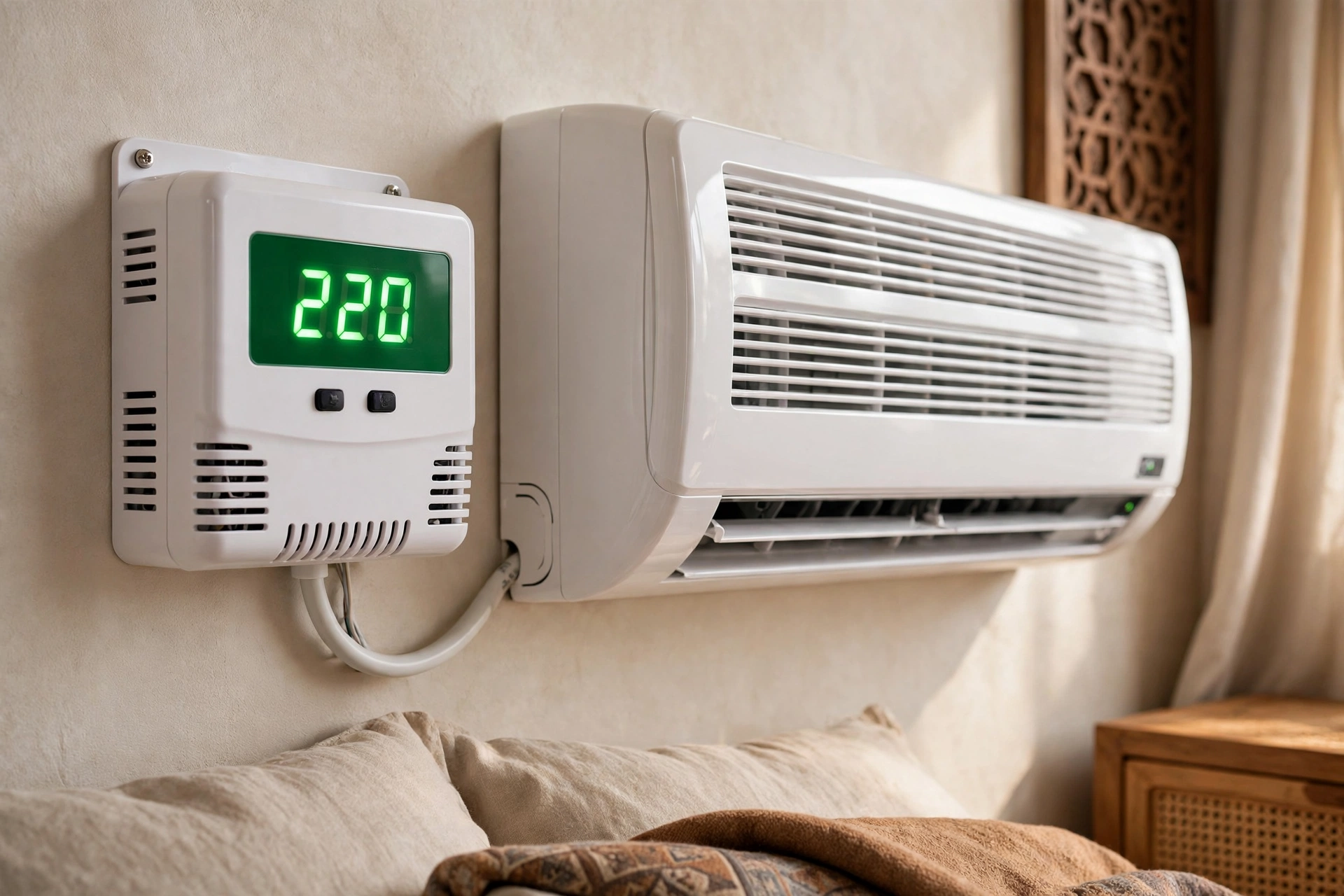 digital best voltage stabilizer for split ac with voltage display