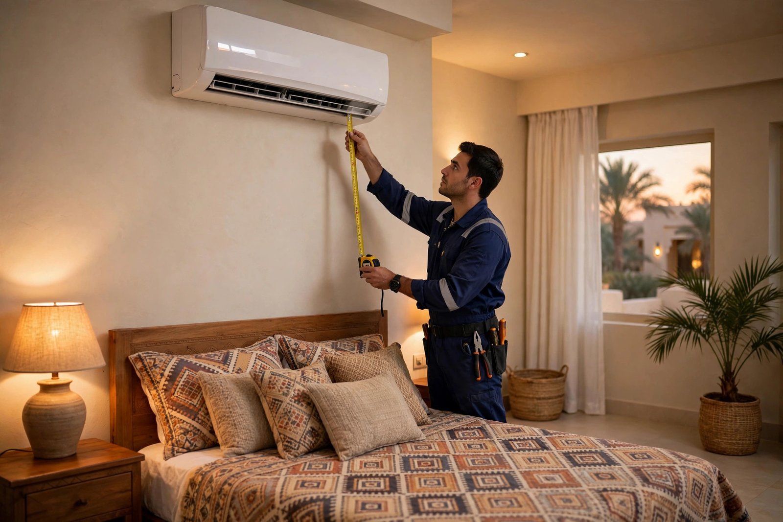split ac tonnage size guide: measuring wall height for accurate split AC tonnage sizing