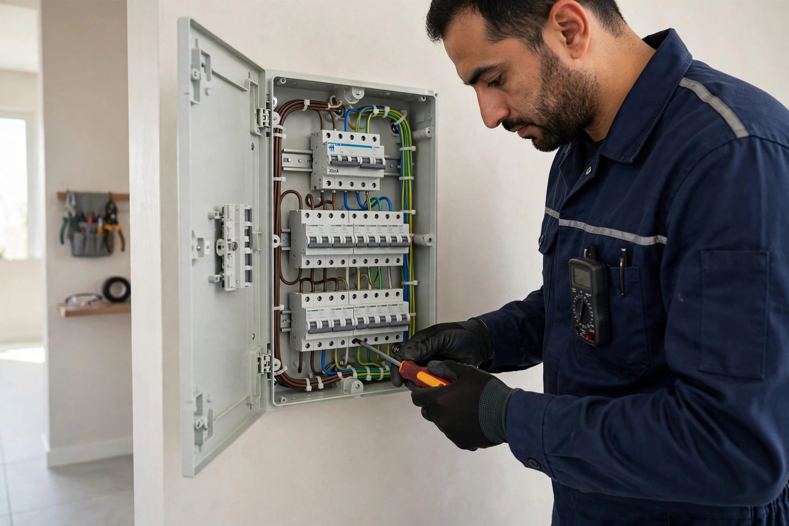 New DB panel installed in a Saudi home after spotting db panel upgrade signs