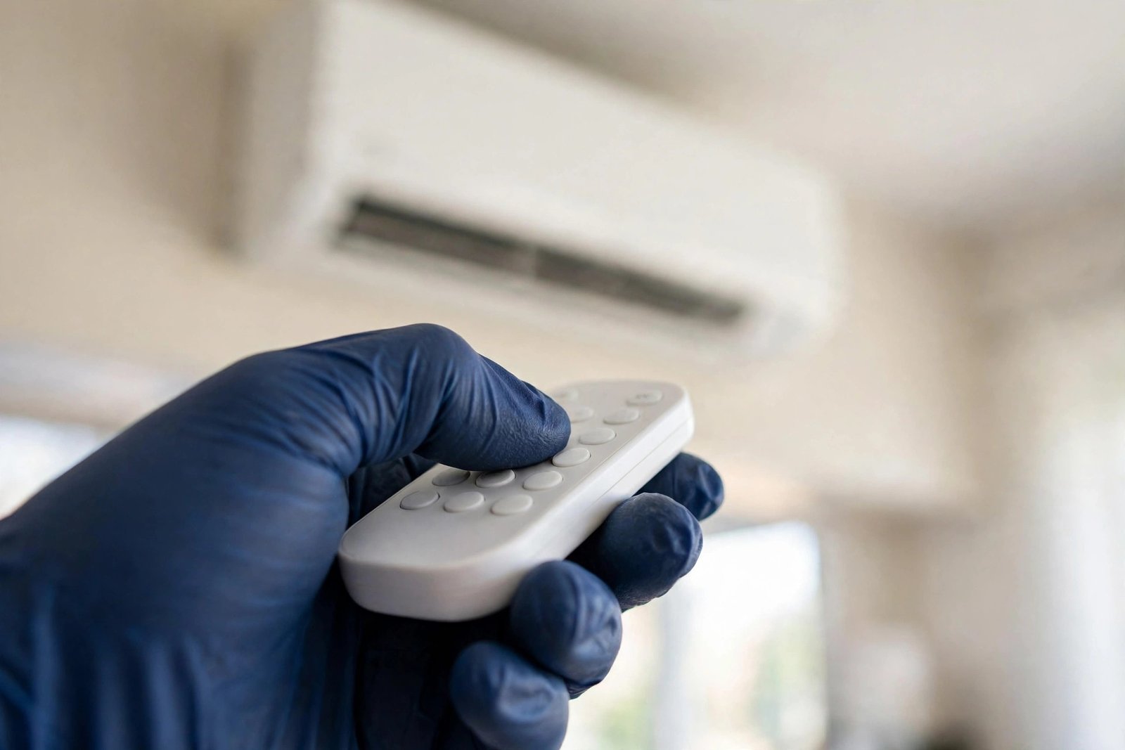 Close-up of checking codes on a Daikin remote, a key step in this Daikin AC error codes guide
